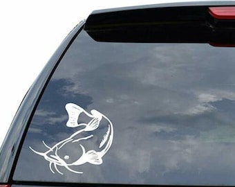 CATFISH FISH FISHING Decal Sticker Car Truck Motorcycle Window Ipad Laptop Wall