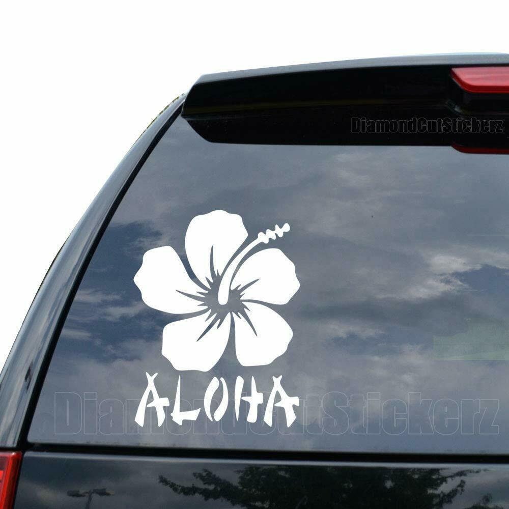 Aloha hibiscus flower 6 "sticker e844 decal stylist hair hawaii 