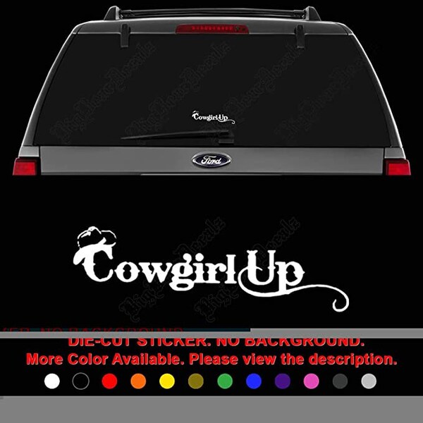Cowgirl Rectangle Bumper Sticker Car Decal By CafePress - Vinyl Decal For Cars, Windows & More