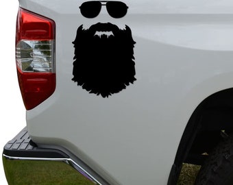 With Great Beard Comes Great Responsibility Sunglasses Bro Silver Full Color window decal sticker With Great Beard Comes Great Responsibility Sunglasses Bro Silver Full Color window decal sticker