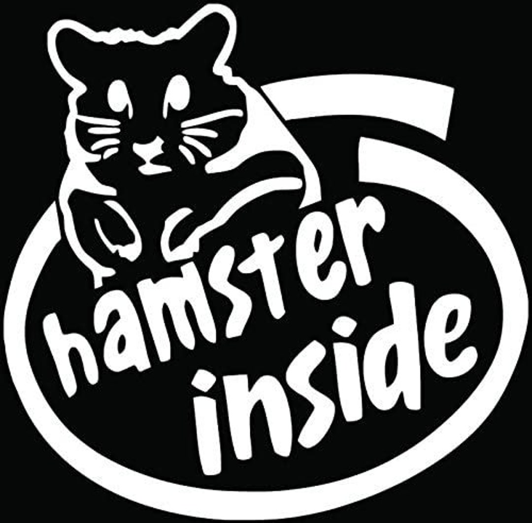 Hamster Inside Pet Funny JDM Japanese Car Truck Window Bumper Vinyl