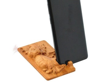 Unique Phone Stand, Phone Holder, Wooden Smartphone Stand, Phone holder for desk, Smartphone Stand, Minimalist iPhone Holder