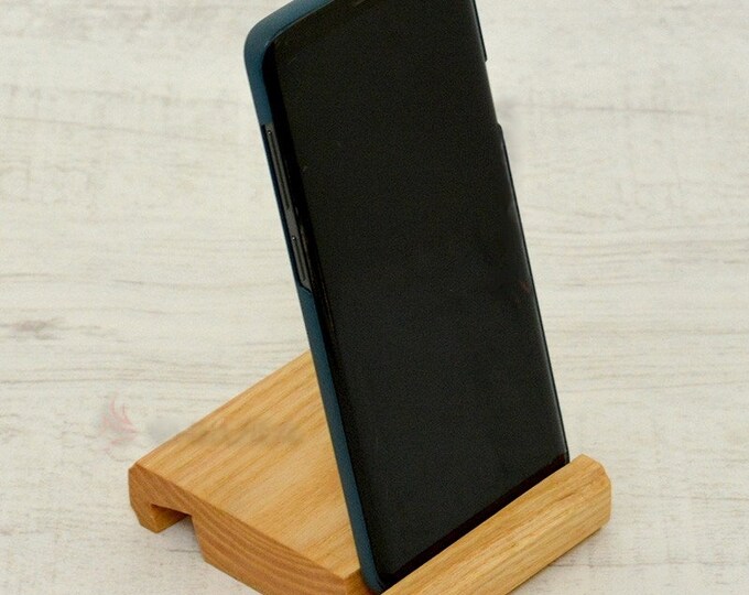 Solid wood phone holder, Wood phone stand for desk, Handmade Smartphone Stand, Wooden Phone Stand, Mobile Phone Stand Holder, Gift for Him