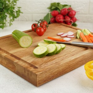 Chopping board, large board with juice groove, farmhouse board, serving board, cutting board, 15.711.8 rectangular wooden cutting board image 2