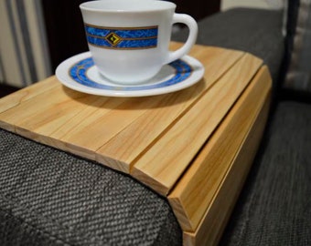 Sofa table, sofa arm table, protector mat, household items, adjustable sofa tray, housewarming gift