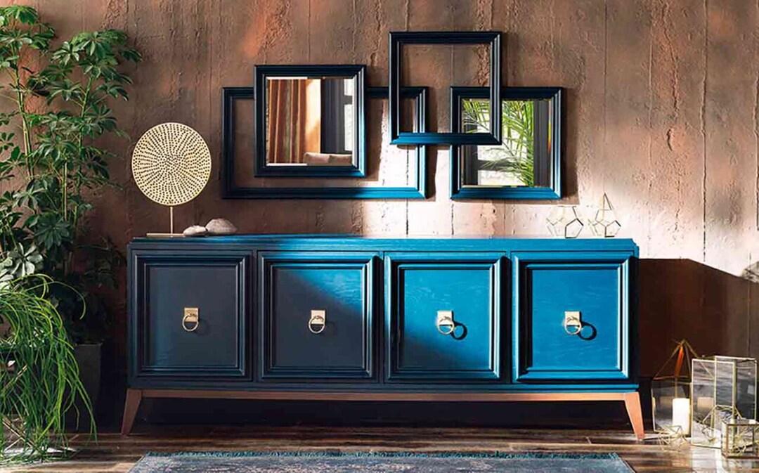 Image showcasing Natural Wood Console, Stylish Console Table, Bedroom Unique Sideboard ...
