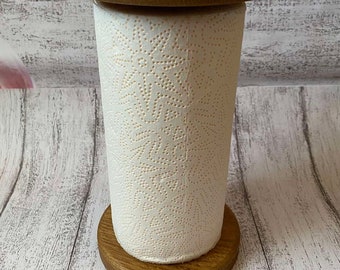 A paper towel holder, Wooden paper towel holder, Wooden holder