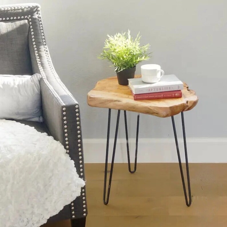 Live Edge Coffee Table Solid Wood Table Low Coffee Table Etsy