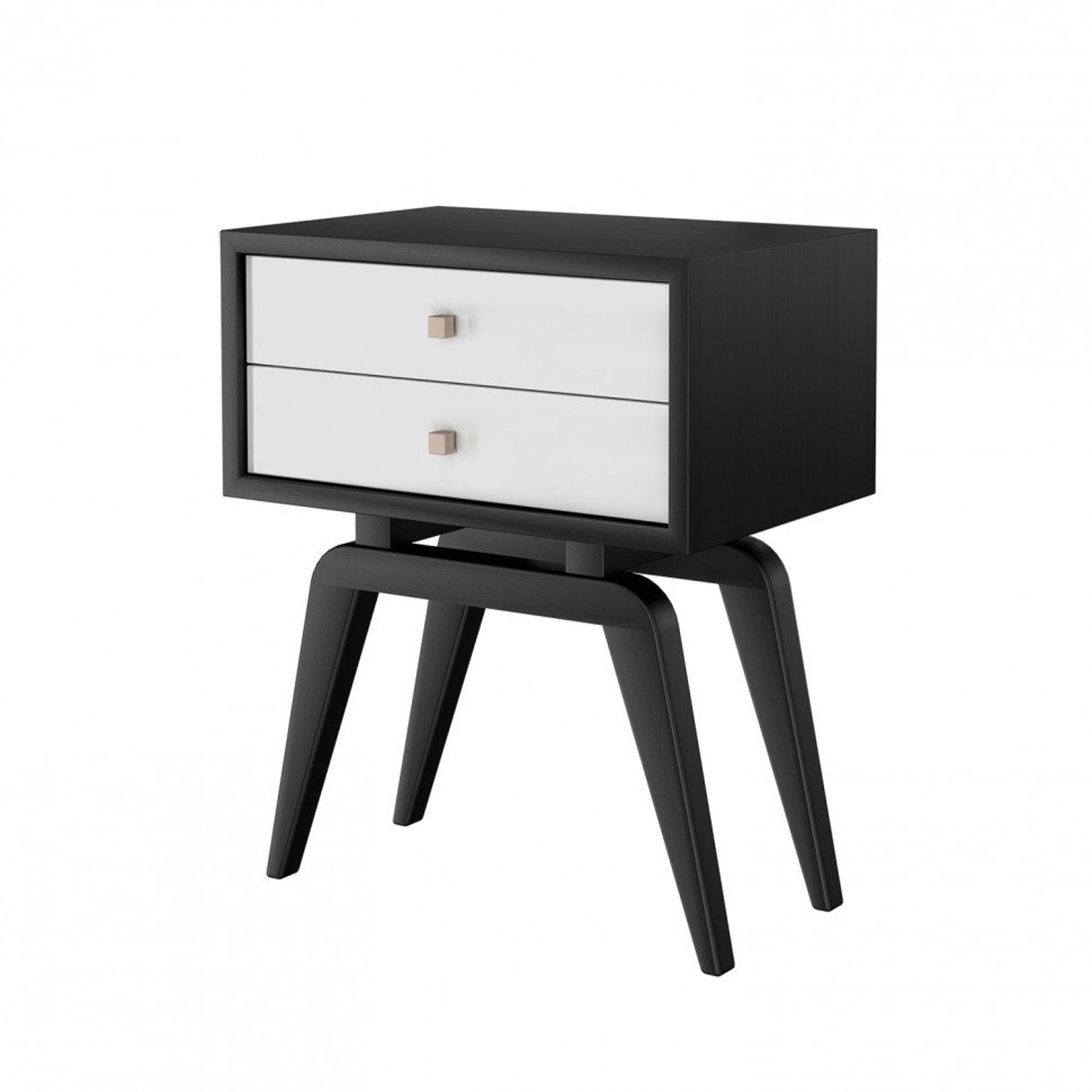 Black Side Table for Bedroom, Wooden Side Table for Bedroom, Oak Side — free download