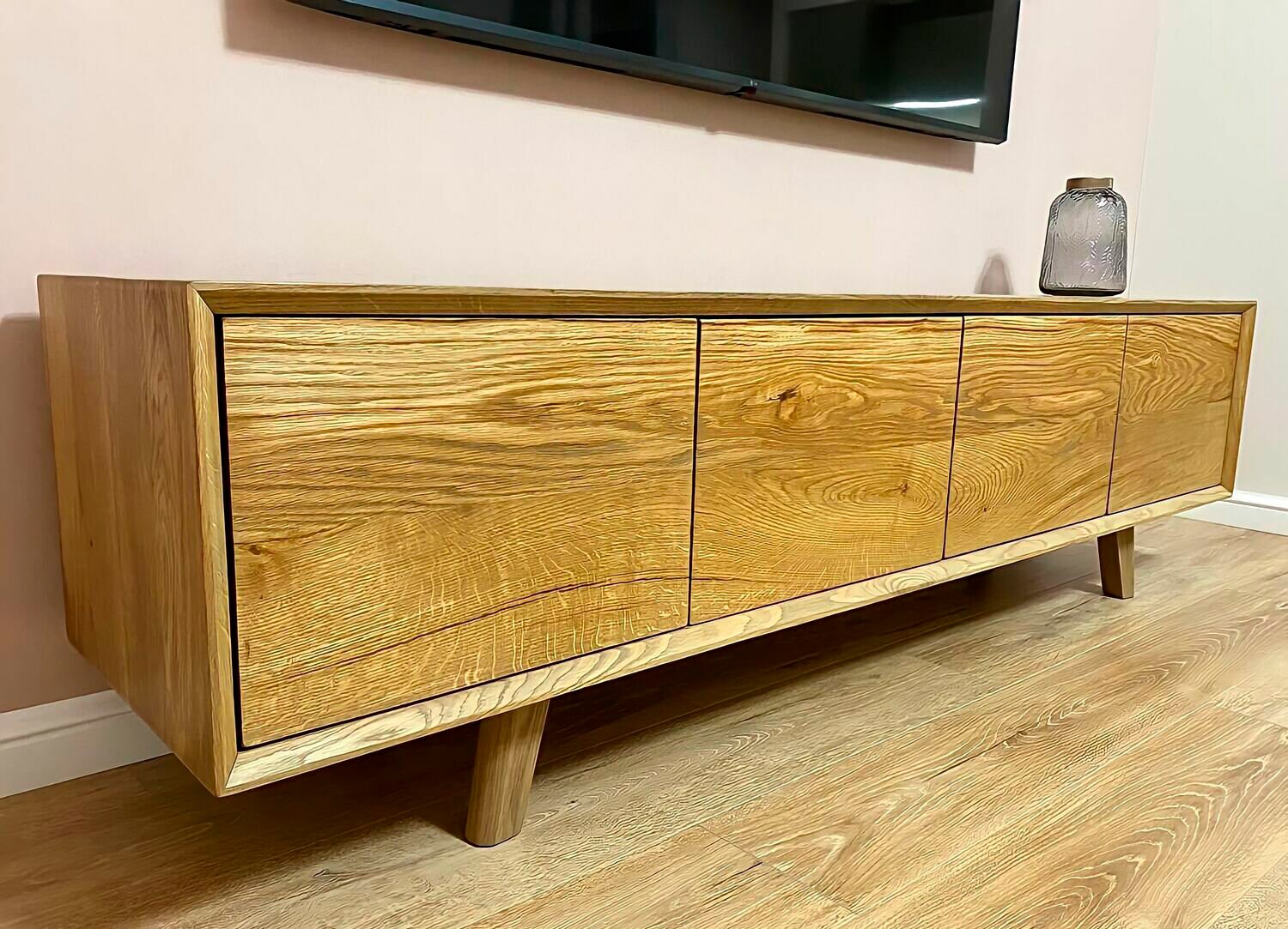 Solid Wood TV Stand, Media Console, TV Stand, Mid Century Media Console