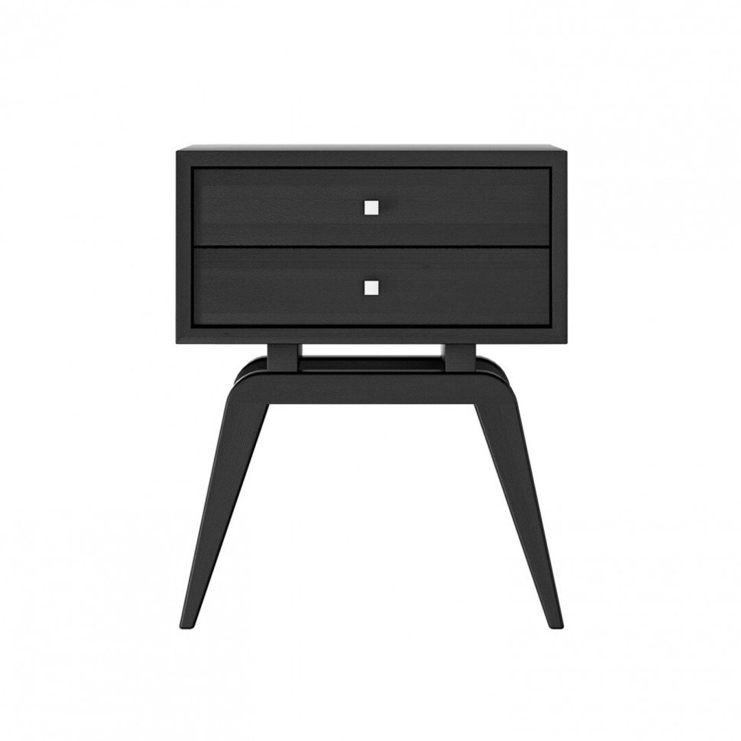 Black Side Table for Bedroom, Wooden Side Table for Bedroom, Oak Side ...