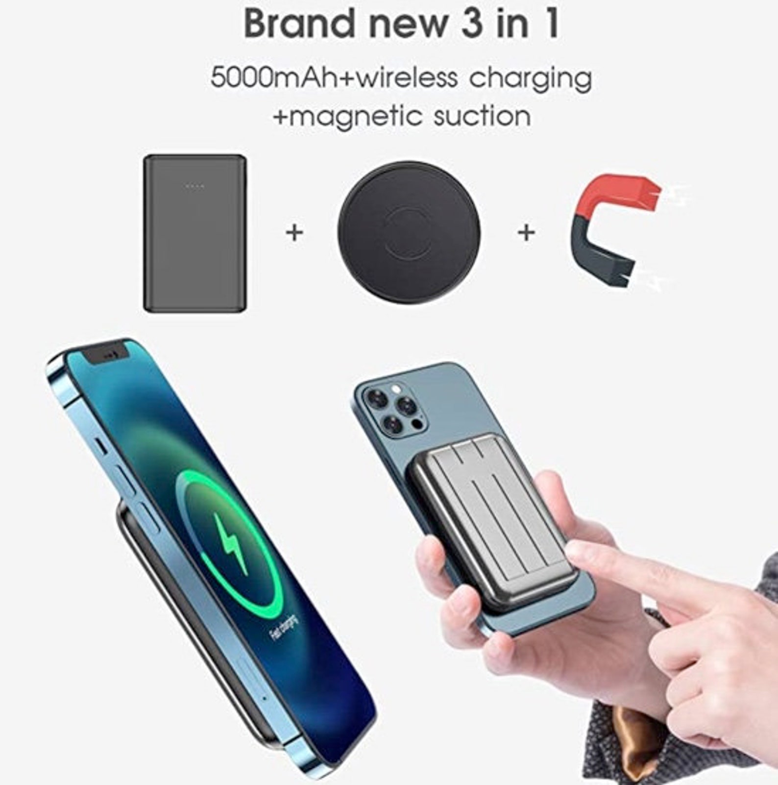 Ultra Thin Charger Power Bank For Magsafe iPhone 12 Etsy