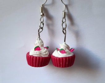 Fimo cupcake earrings
