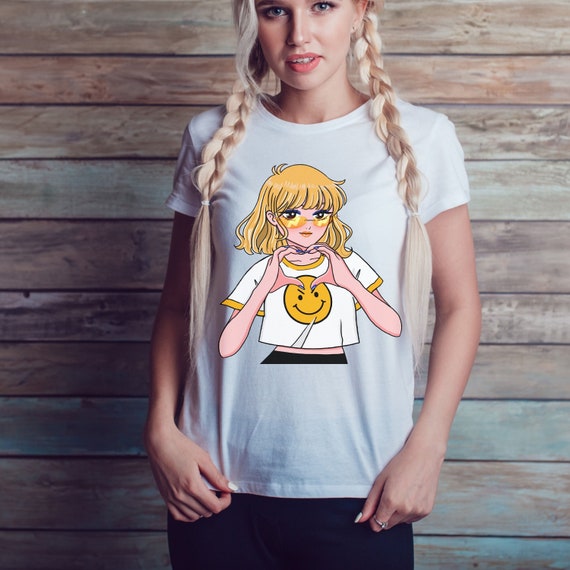 Chica de anime con manos de corazón Anime te amo Linda - Etsy España Chica de anime con manos de corazón Anime te amo Linda - Etsy España