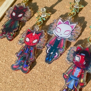 Spiderverse Kitty Acrylic Charms