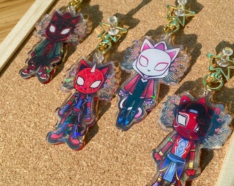 Spiderverse Kitty Acrylic Charms