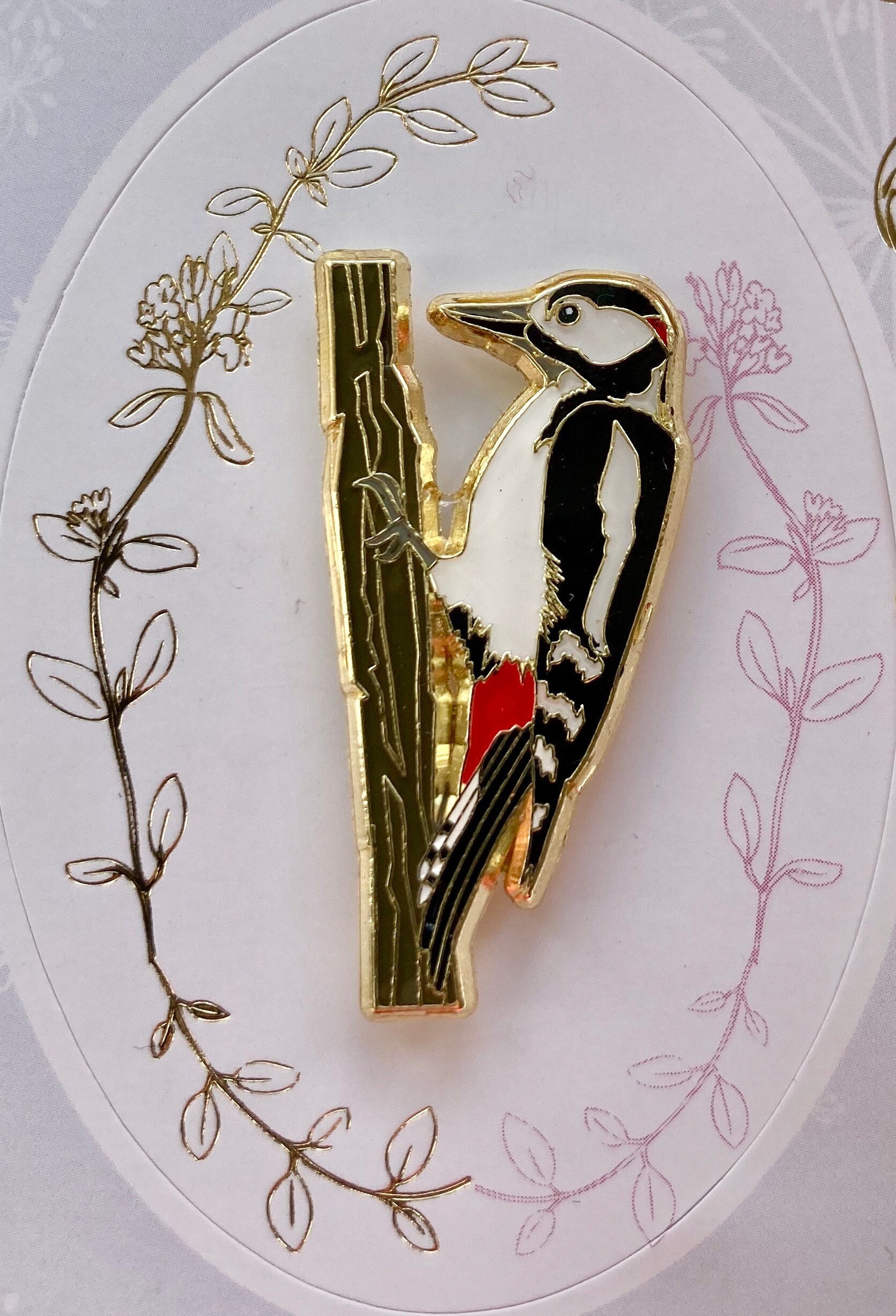 Woodpecker Brooch UK