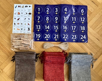 Adventskalender mit 24 Pins für 120 Euro - calendrier de l’avent avec 24 Pins pour 120 Euro