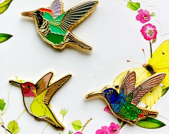 3 Kolibri Pins für 15 Euro - 3 Hummingbird - Pins for 15 Euro