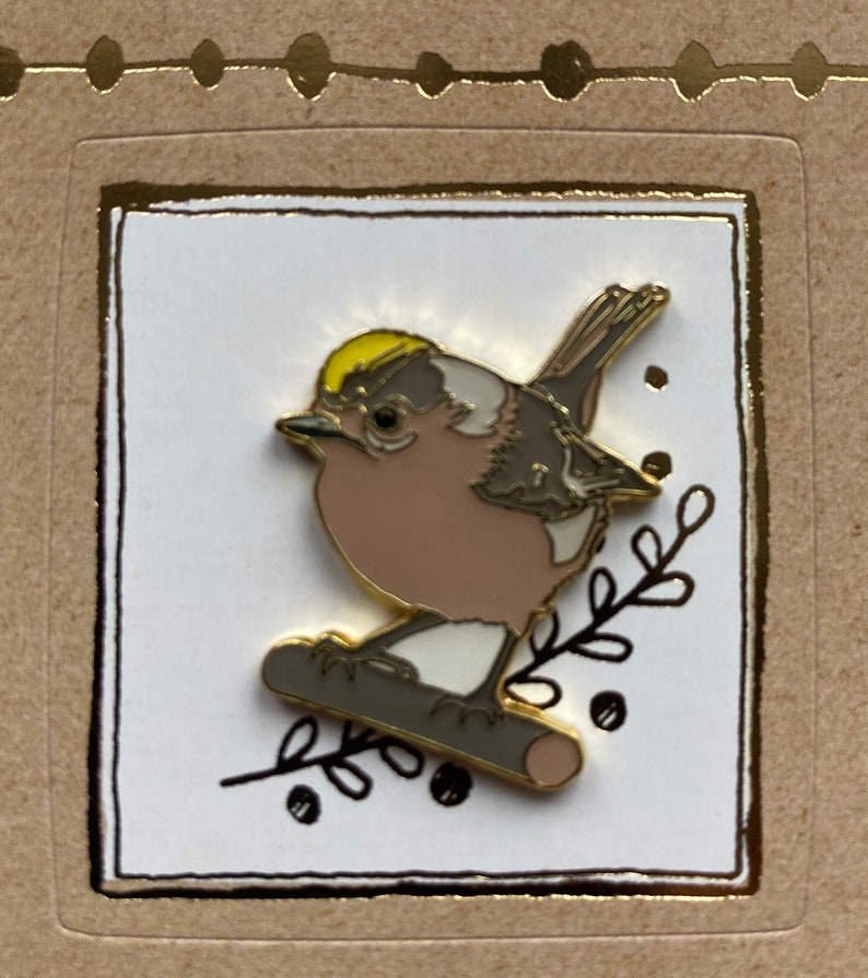 Pin Winter Gold Chicken Pin Goldcrest image 1