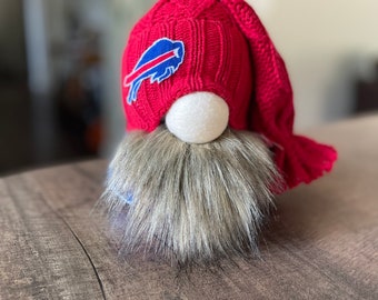 Football Gnome: Red Buffalo Bills Fan Decor
