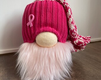 Breast Cancer Gnome. Pink Gnome. Cancer.