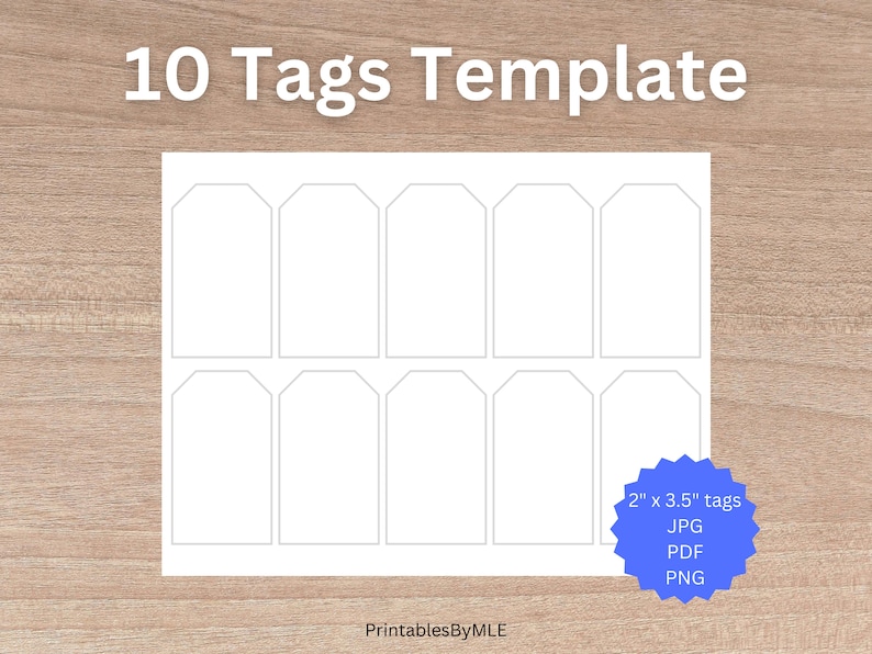 Tag Template, Gift Tag Template, Printable Tags | Instant Download ...