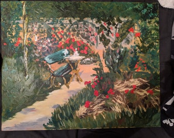 Garden Scene Oil Painting
