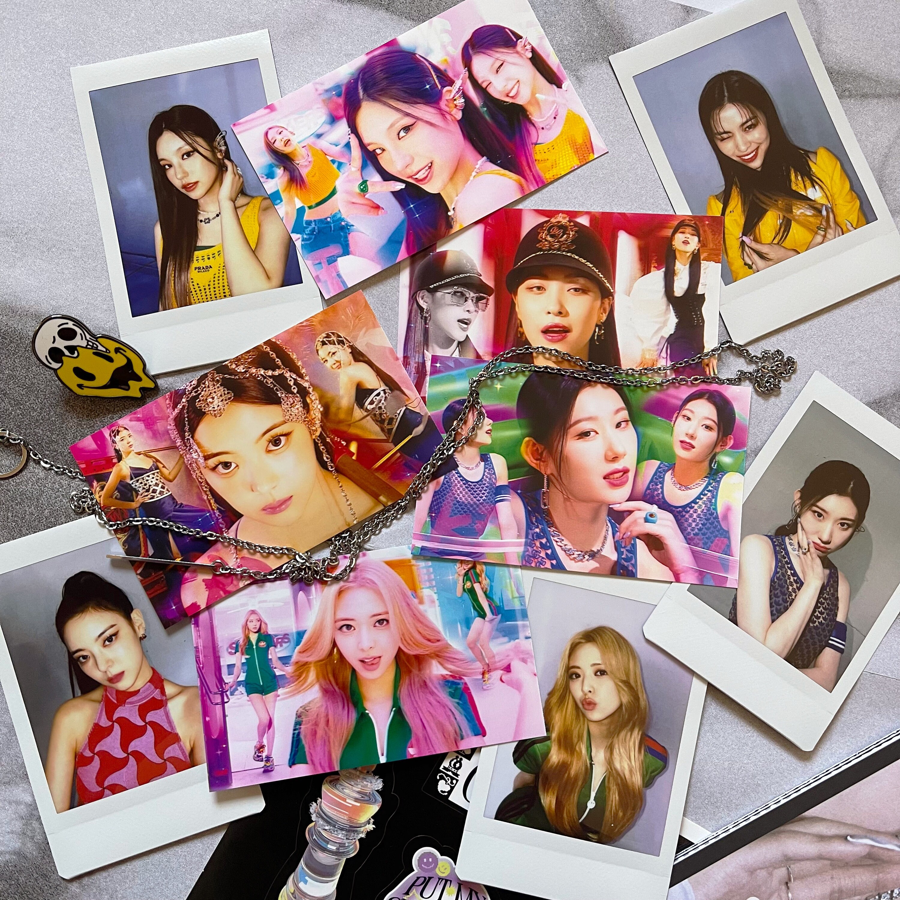 ITZY Sneakers Checkmate Kpop Photocard Stickers and Instax Adult Picture