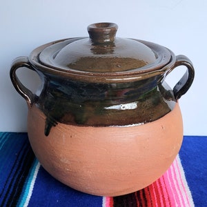 Frijolera de Barro con Tapa | Olla de Barro | Bean Pot with Lid | Clay Bean Pot |