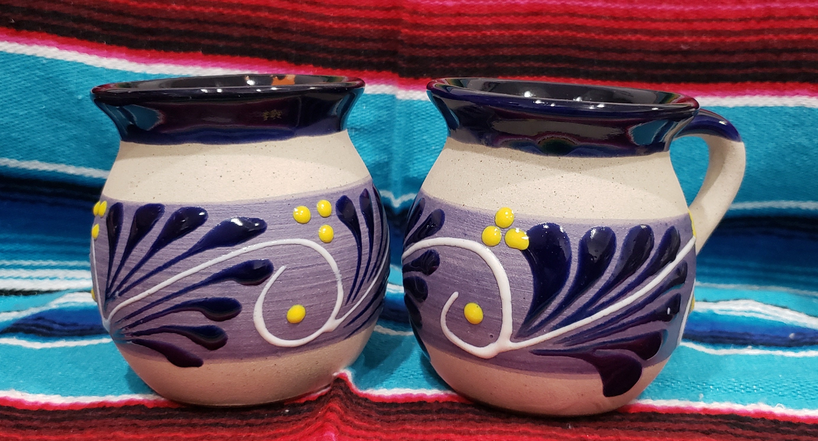 SET of 2 Coffee Cup Mexican Coffee Cup Spanish Style Coffee Etsy