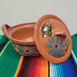 Traditional Mexican Clay Cazuela – 7.5 Inch, Lead-Free, Handmade Ceramic Casserole Dish, Oven Safe