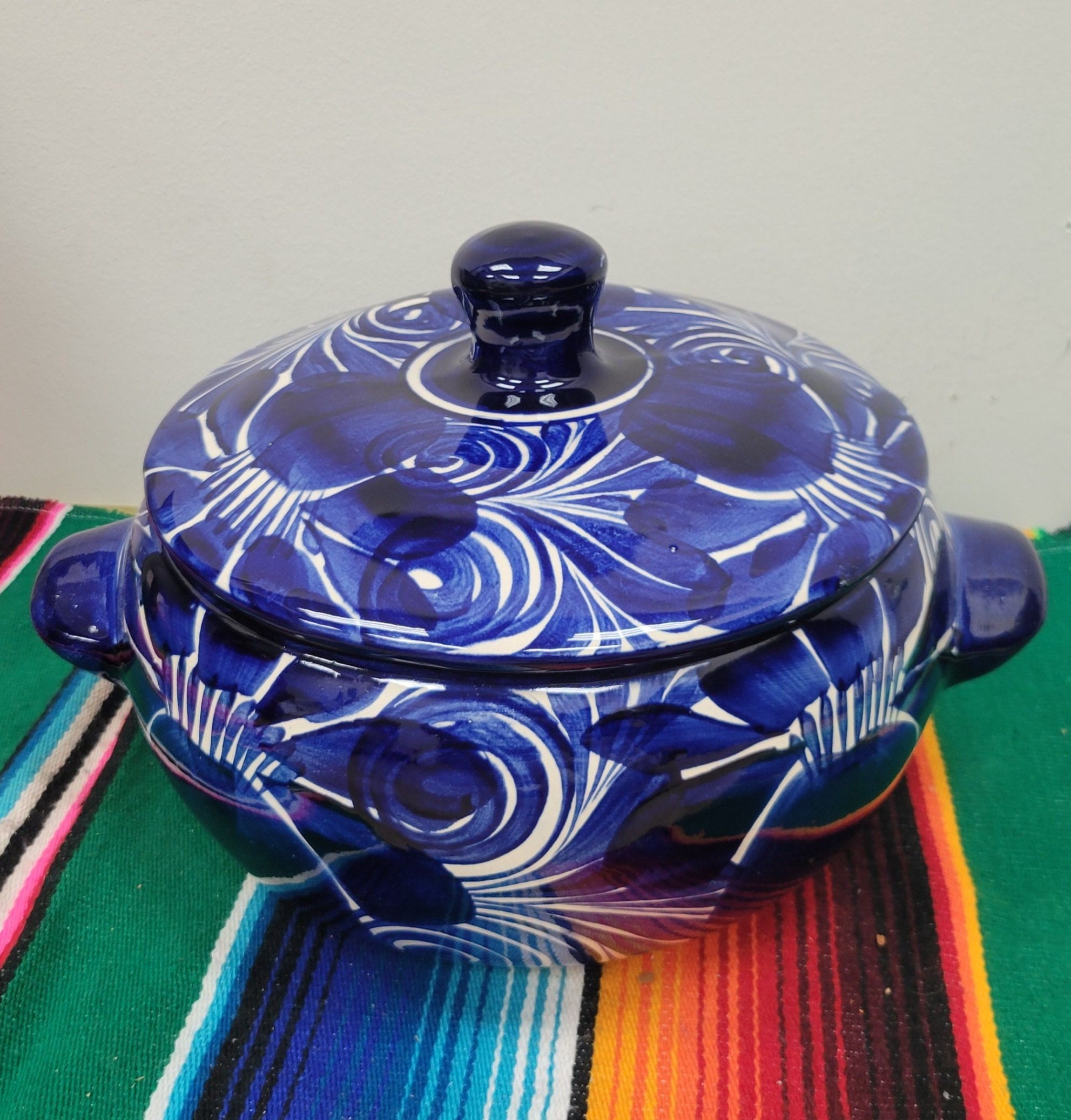 Large Ceramic Casserole | Serving Bowl | Ceramic Pot | Soup Pot | Mexican Pottery | Gift Ideas | Gift for Mom | Sopero Grande | Regalo Mama