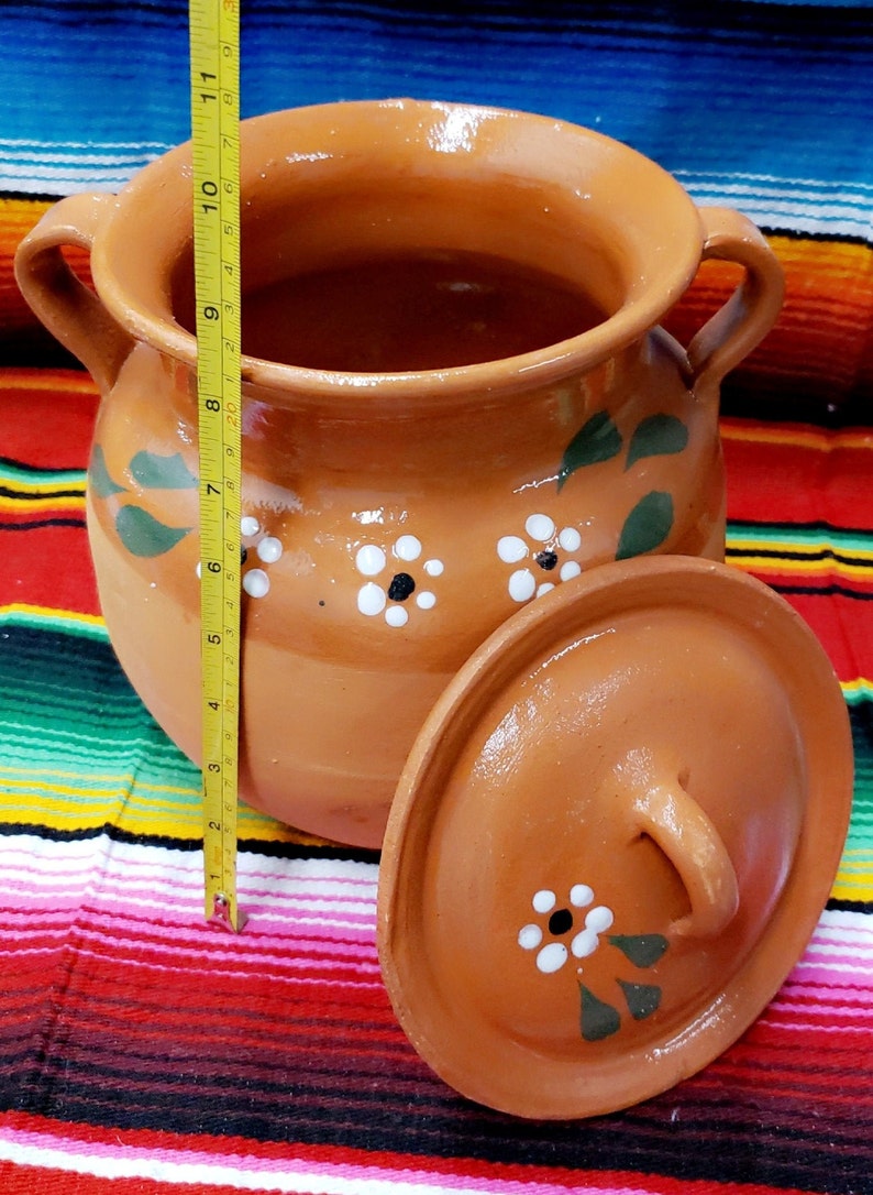 Mexican Clay Cooking Pot With Lid Olla De Barro Clay Pot Etsy