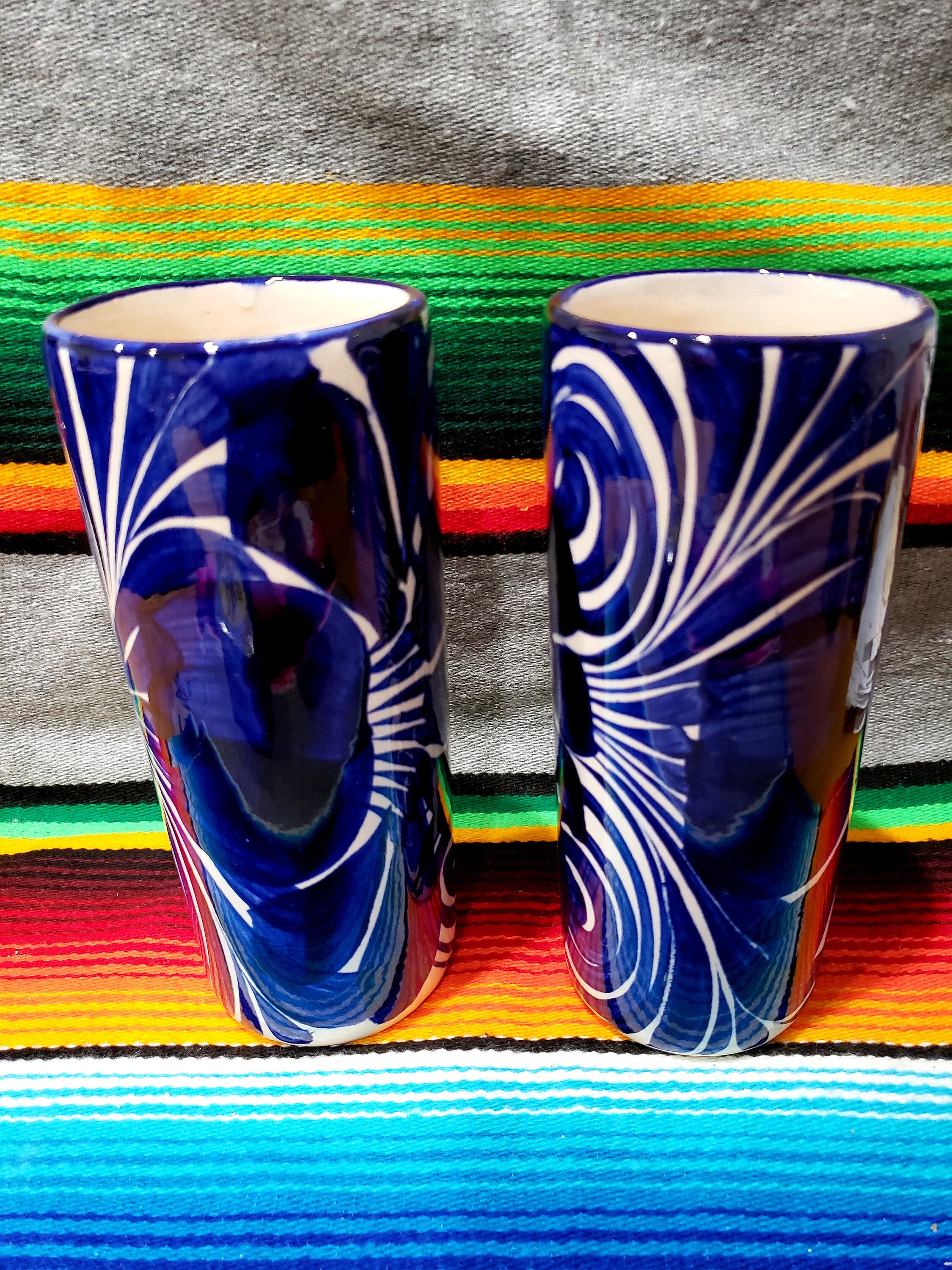 Talavera Tall Cup Tall Glasses Spanish Style Tall Cups Etsy