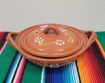 Cazuela with Lid | Handmade Cazuela with Lid | Mexico Pottery | Mexican Casserole | Clay Pot