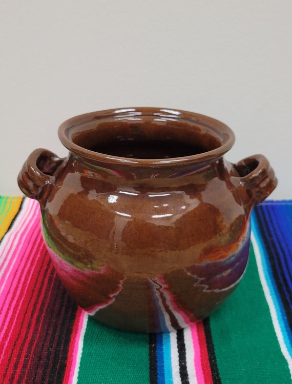 Chica Olla De Barro Mexican Bean Pot Mexico Pottery Barro Small Mexican Bean  Pot 