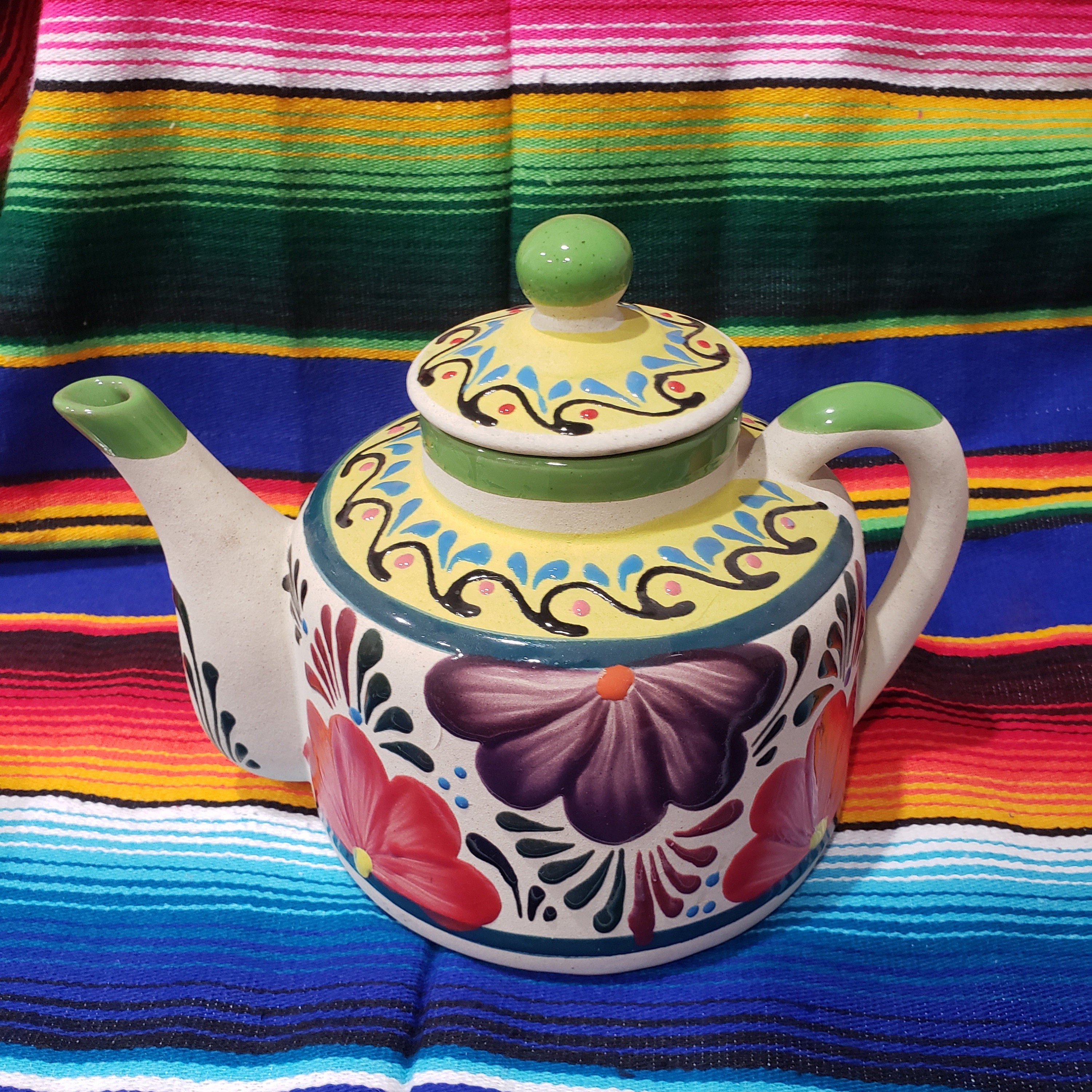 Mexican Decor Teapot Teapot Assorted Colors Decor Teapot Etsy