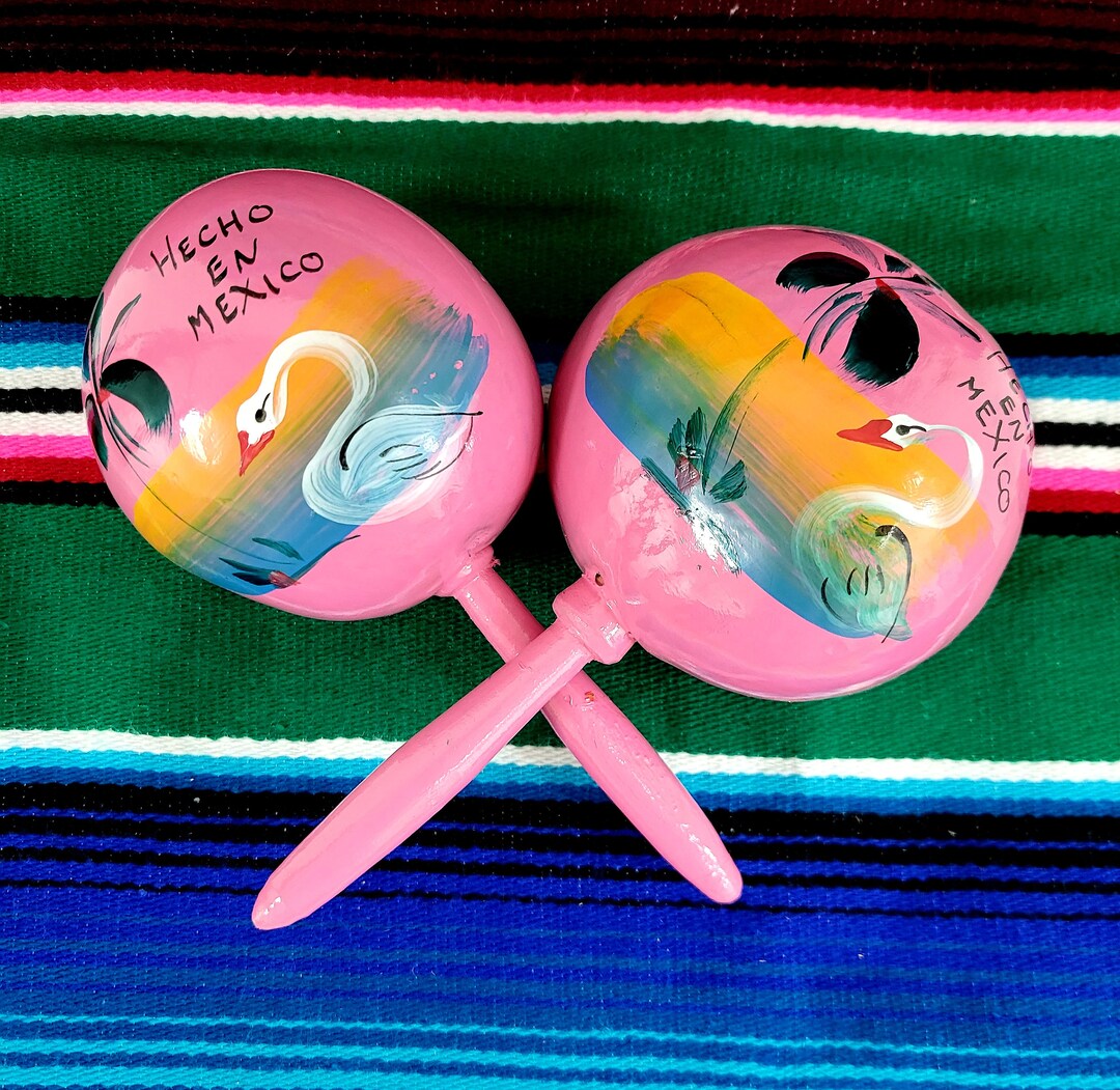 SET of 2 Mexican Maracas Party Favors Mexican Party Theme Etsy