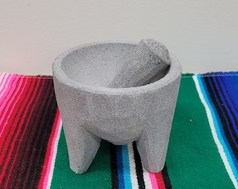 SET OF 2 Mexican Molcajetes with Stone | Molcajete | Guacamole | Gift | Bundle | Mother&#39;s Day | Father&#39;s Day | Congratulations | Birthday