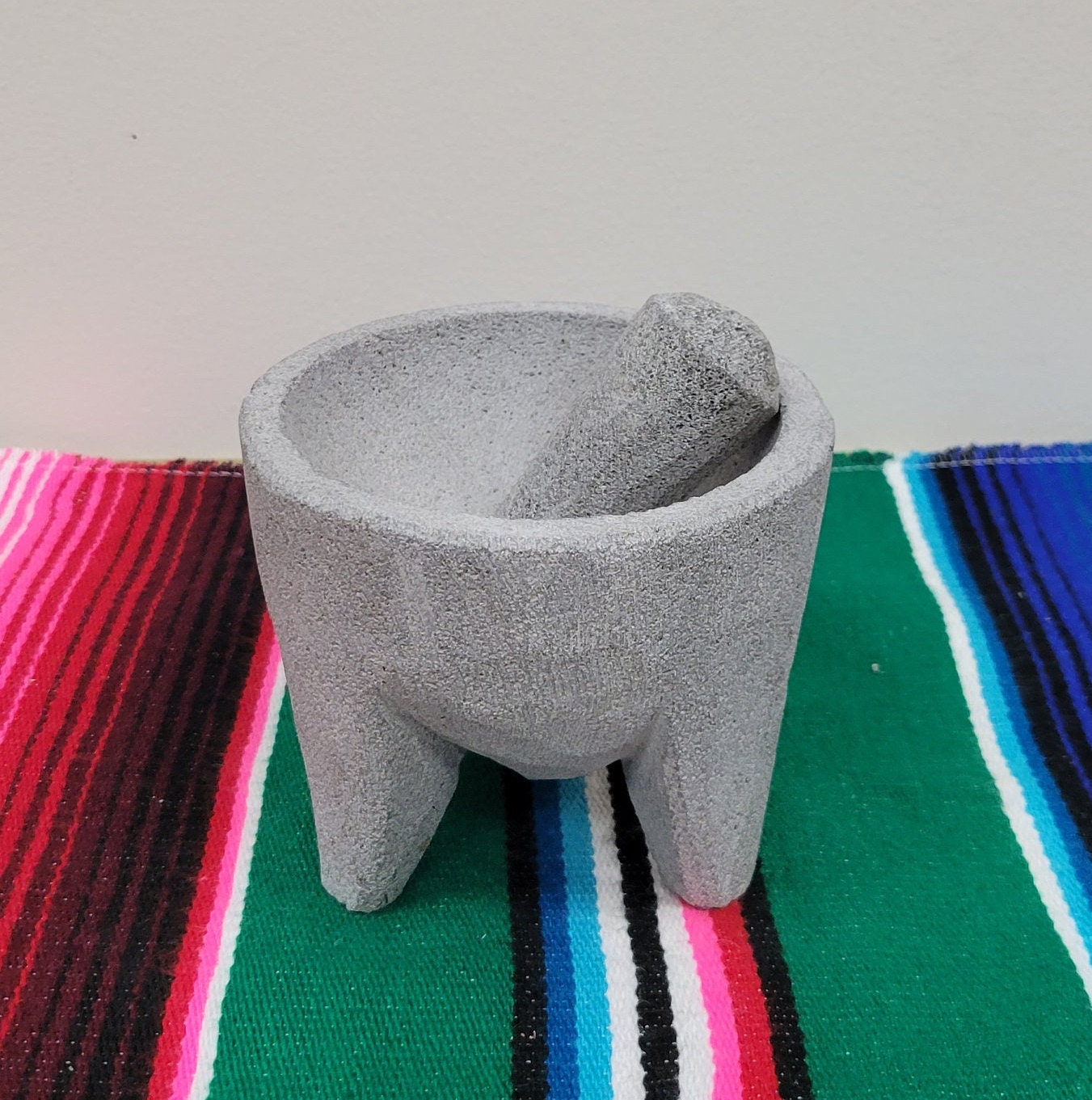 Large (11”-12”) Mexican Molcajete Hand-carved from 100% Volcanic Stone –  The Curated Pantry