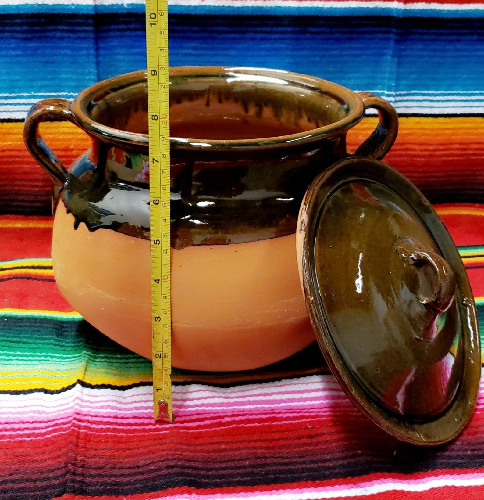 Mexican Clay Cooking Pot with Lid Olla de Barro Clay Pot Etsy
