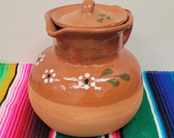 Mexican Water Jug | Jarro de Barro con Tapa | Clay Pitcher | Mexico Pottery | Kitchen Decor