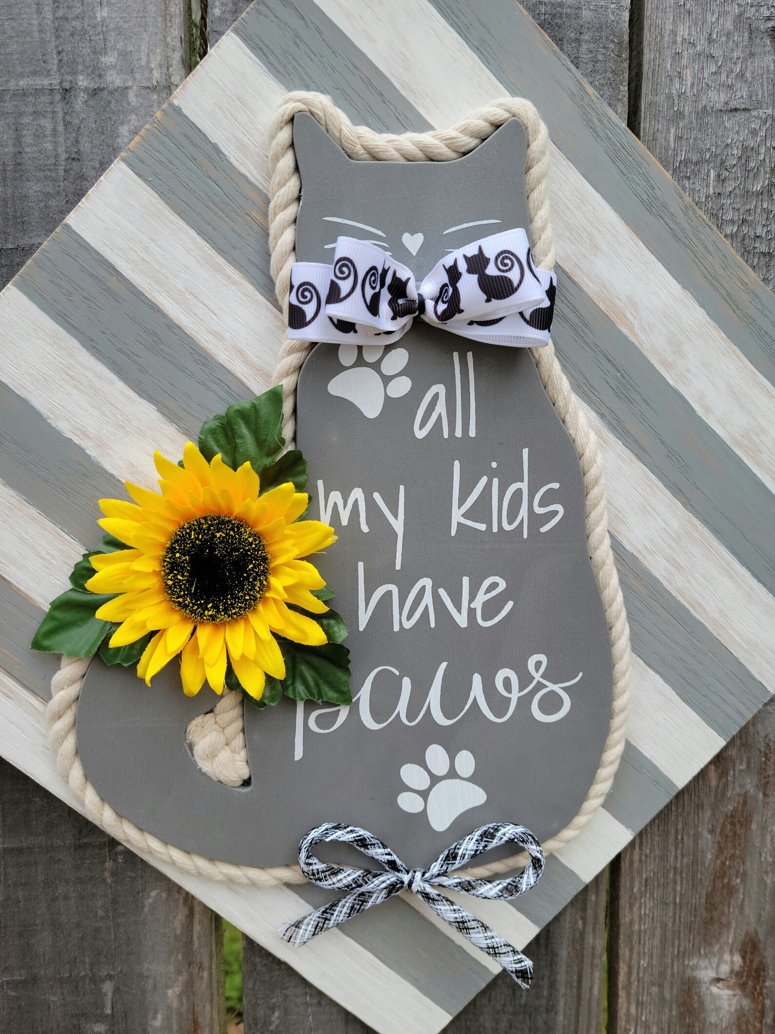 Cat Door Hanger Cat Decor Wall Hanger Cat Wall Hanger Etsy