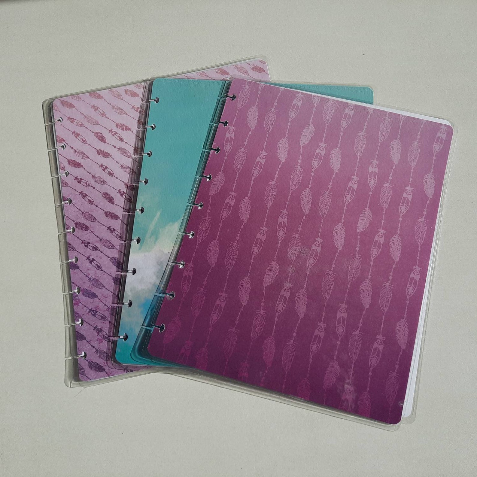 Plastic cover set for happy planner classic size Feathers Etsy