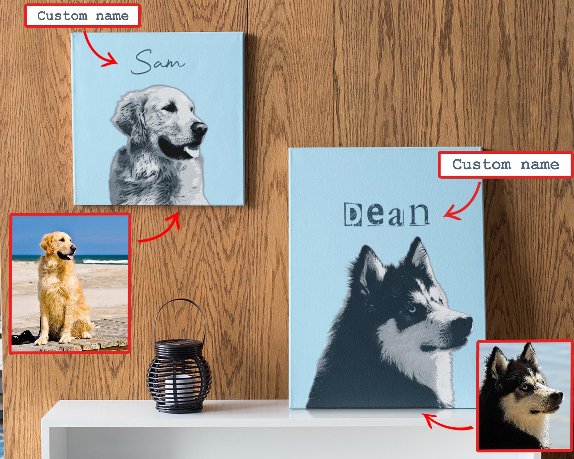 Personalized Dog Canvas Custom Pet Canvas Custom Pet Etsy