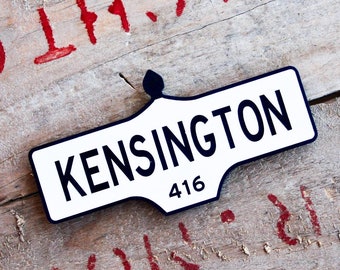 Personalized Engraved Plastic MAGNET - Toronto Street Sign - Street, Neighborhood