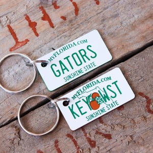 Personalized Engraved Plastic Keychain - Florida License Plate