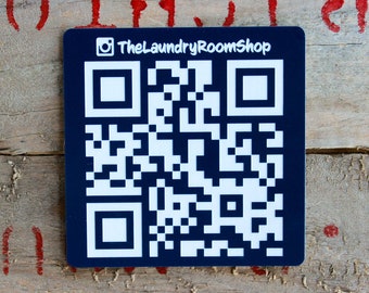 Customizable Personalized Engraved Lamacoid Plastic Indoor/ Outdoor QR Code Sign For Business, Touchless Menu, Wifi Password or Advertising