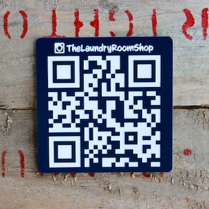 Customizable Personalized Engraved Lamacoid Plastic Indoor/ Outdoor QR Code Sign For Business, Touchless Menu, Wifi Password or Advertising